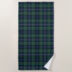 Serviette De Plage Clan Tartan Plaid Robertson Green Purple Check
