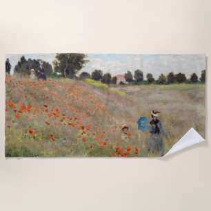 Serviette De Plage Claude Monet - Champ de pavot