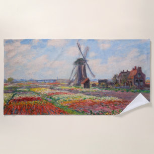 Serviette De Plage Claude Monet - Champ de Tulipes en Hollande
