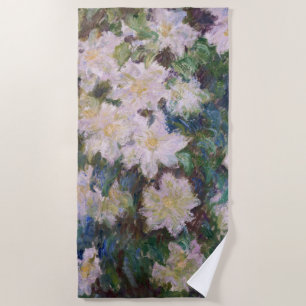 Serviette De Plage Claude Monet - Clematis blanc