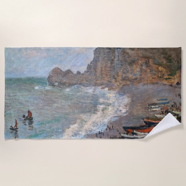 Serviette De Plage Claude Monet - La plage d'Etretat (Devant)