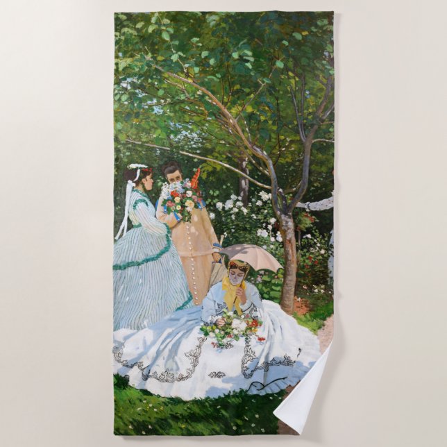 Serviette De Plage Claude Monet - Les femmes dans le jardin (Devant)