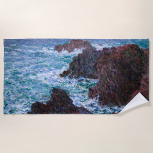 Serviette De Plage Claude Monet - Les Rochers à Belle-Ile, Côte sauva