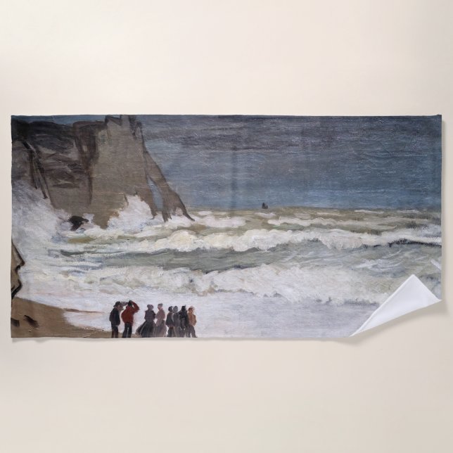 Serviette De Plage Claude Monet - Mer Noire à Etretat (Devant)