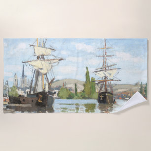 Serviette De Plage Claude Monet. Navires à cheval sur la Seine à Roue