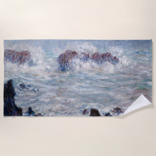 Serviette De Plage Claude Monet - Tempête au large de la côte Belle-Î