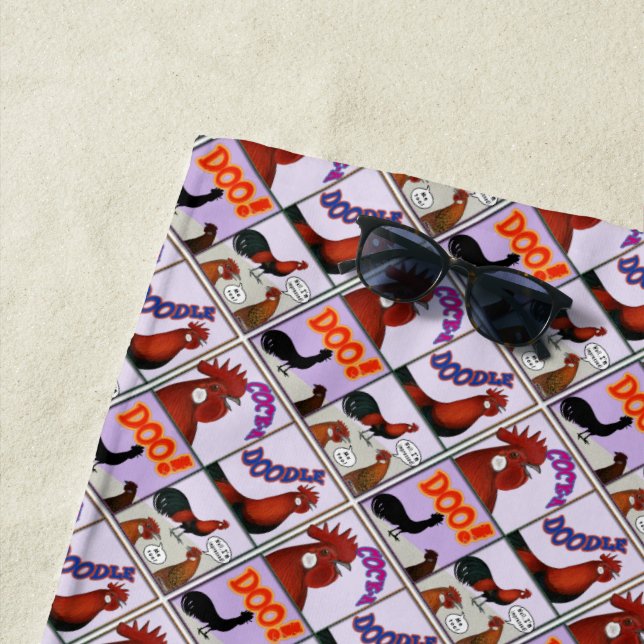 Serviette De Plage Cock-A-Doodle-Doo ! (En situation)