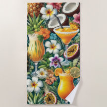 Cocktail tropical et design floral