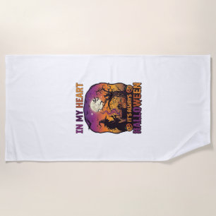Serviette De Plage Coeur C'est toujours Halloween Sorcière Chaudron A