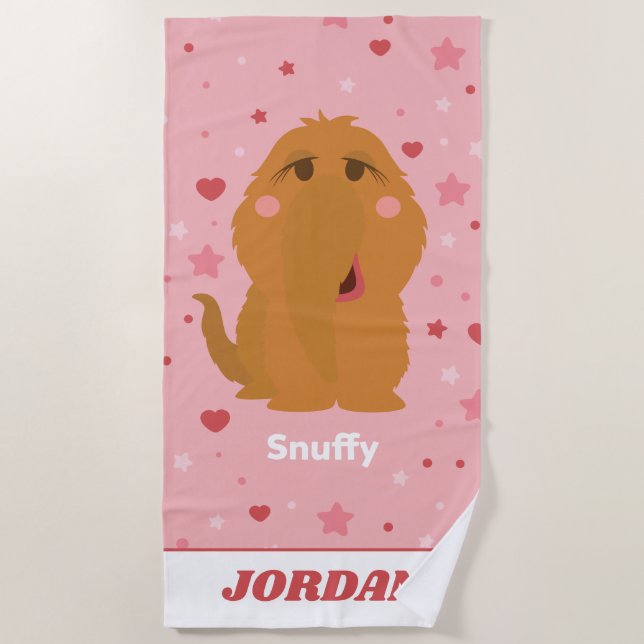 Serviette De Plage Coeurs et étoiles douillets Graphique (Devant)