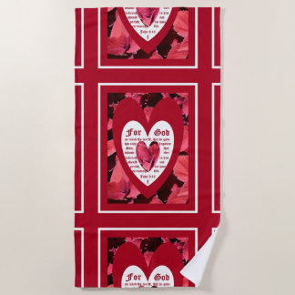 Serviette De Plage Coleus Close-up with John 3:16