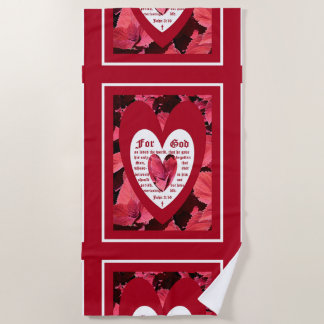 Serviette De Plage Coleus Gros plan avec John 3:16
