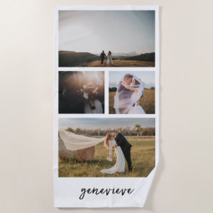 Serviette De Plage Collage photo simple moderne