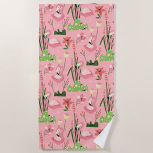 Serviette De Plage Collection Été Flamingo Une Conception 4
