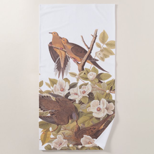 Serviette De Plage colombe en deuil de Caroline (Devant)