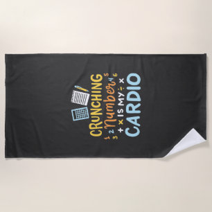 Serviette De Plage Comptable Crunching Number Est Mon Cardio