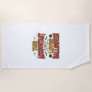 Serviette De Plage Comptable Halloween Chemise Vintage Ghost Design_1