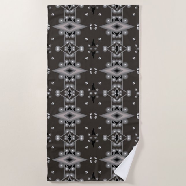 Serviette De Plage Conception d'art abstrait moderne de performance s (Devant)