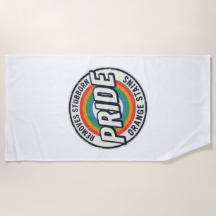 Serviette De Plage Conception de badge arc-en-ciel de protestation de