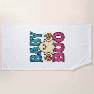 Serviette De Plage Conception de chemise fantôme Halloween vintage Ba