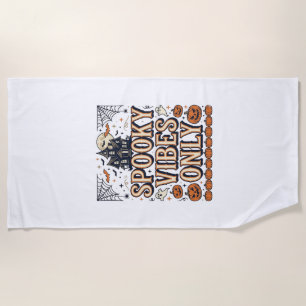 Serviette De Plage Conception de chemise Halloween vintage Spooky Vib