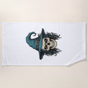 Serviette De Plage Conception de chemise vectorielle Halloween crâne