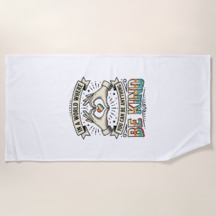 Serviette De Plage Conception de chemise vintage à mains en forme de