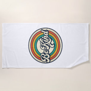 Serviette De Plage Conception de chemise vintage rétro arc-en-ciel So