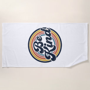Serviette De Plage Conception de chemise vintage rétro arc-en-ciel So