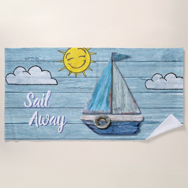 Serviette De Plage Conception de la plage de Driftwood Beach Towne Ya (Devant)