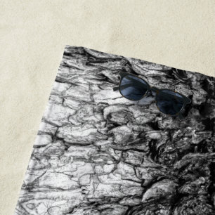 Serviette De Plage Conception de motif de photo en noir et blanc d'éc