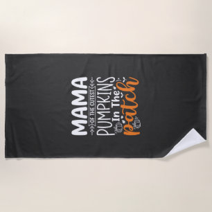 Serviette De Plage Conception de patch de citrouilles maman Halloween