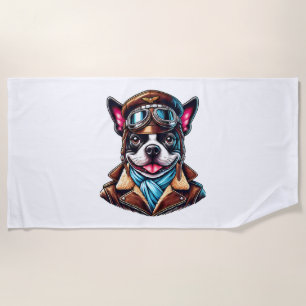 Serviette De Plage Conception de pilote de Bostie