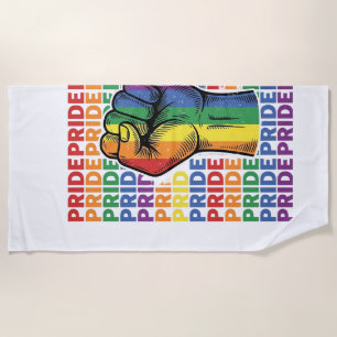 Serviette De Plage Conception de T-shirt arc-en-ciel Vintage Pride Ra
