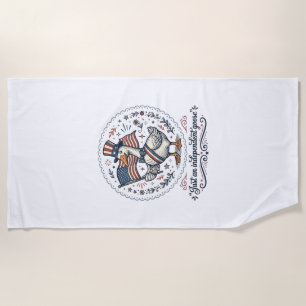 Serviette De Plage Conception de T-shirt Patriotique Vintage Independ