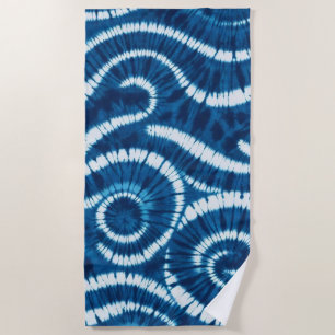 Serviette De Plage Conception de teinture à goujon Ocean Wave