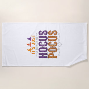 Serviette De Plage Conception de typographie Halloween Hocus Pocus vi