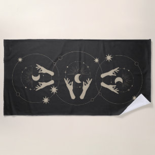 Serviette De Plage conception esthétique de fantaisie au clair de lun