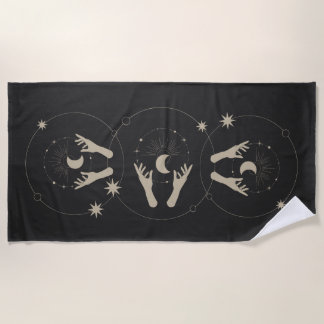 Serviette De Plage conception esthétique de fantaisie au clair de lun