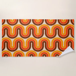 Serviette De Plage Conception géométrique les années 70 style