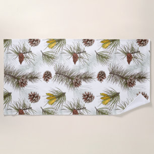 Serviette De Plage Cônes de pin d'automne