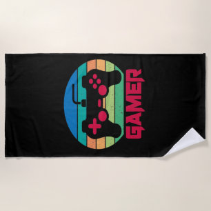 Serviette De Plage Contrôleur de jeu vidéo Cool Gamer