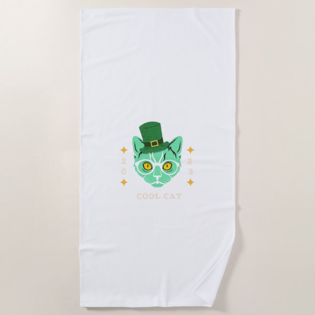 Serviette de plage Cool Cat (Devant)