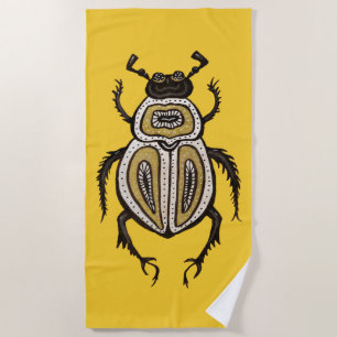 Serviette De Plage Cool du scarabée jaune Art de l'Entomologie des in