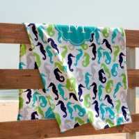 Cool Sea Horse Motif Monogramme