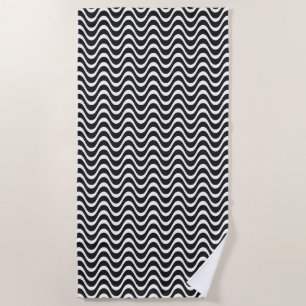 Serviette De Plage Copacabana Vagues Art Abstrait