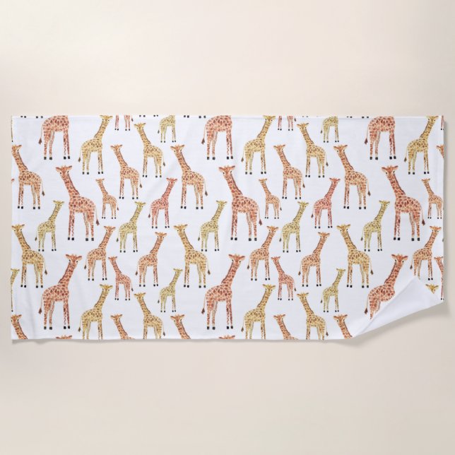 Serviette De Plage Copie de safari de girafe (Devant)