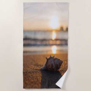 Serviette De Plage Coquillage Tropical Beach Sunset