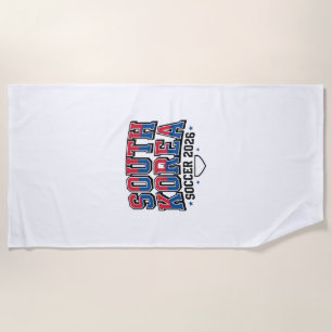 Serviette De Plage Corée du Sud Football 2026 Football Gras Typogr Pa
