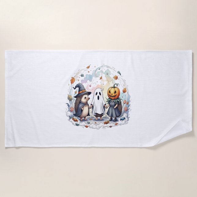 Serviette De Plage Costume Halloween Halloween (Devant)